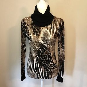 Animal Print Turtleneck